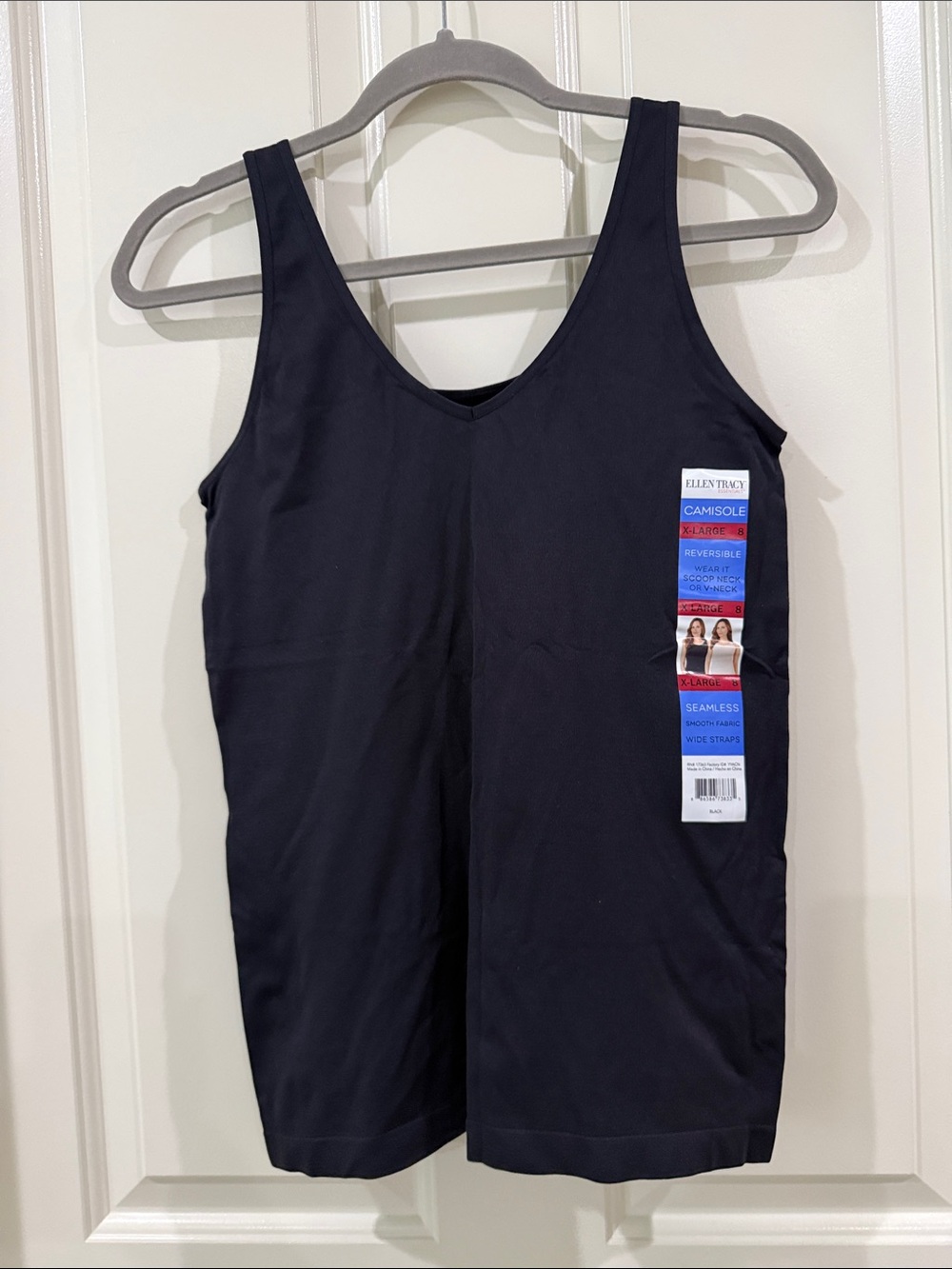 Ellen Tracy Black Seamless Reversible Camisole Tank